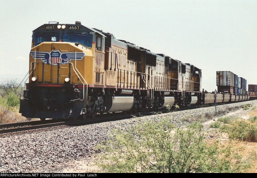Stack train rolls west